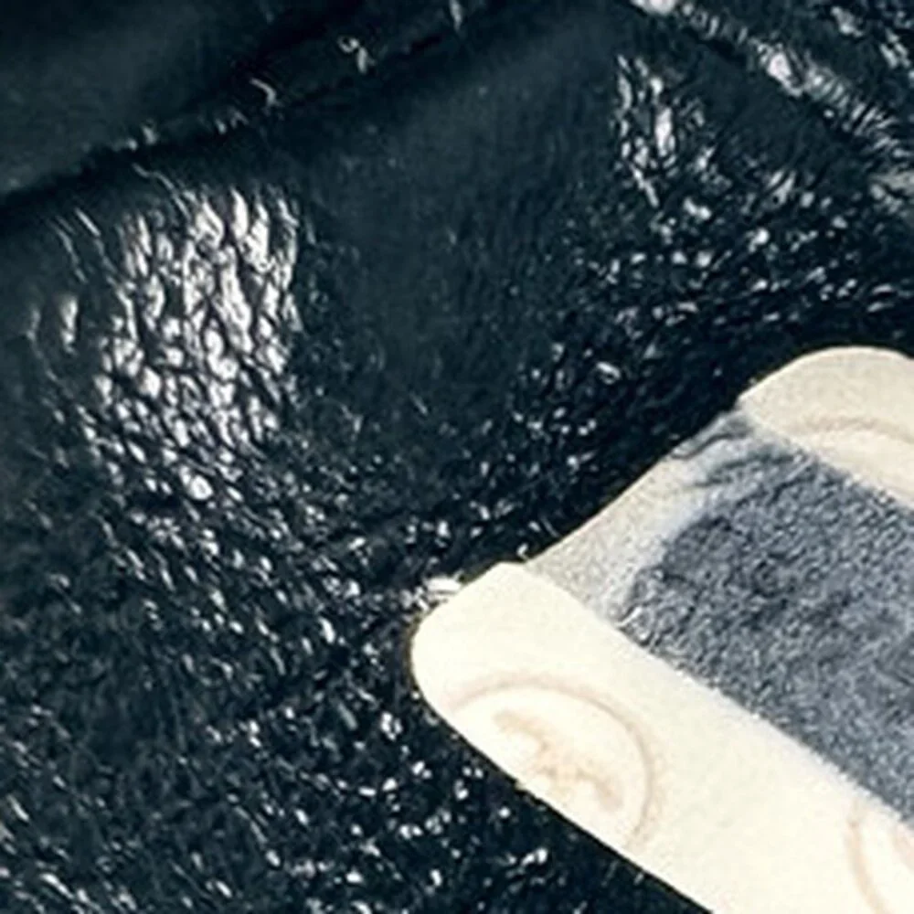 CHANEL Black Lambskin Mini Square Flap Bag White Trim GHW
